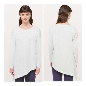 Lululemon To The Point Long Sleeve Cotton Blend Top